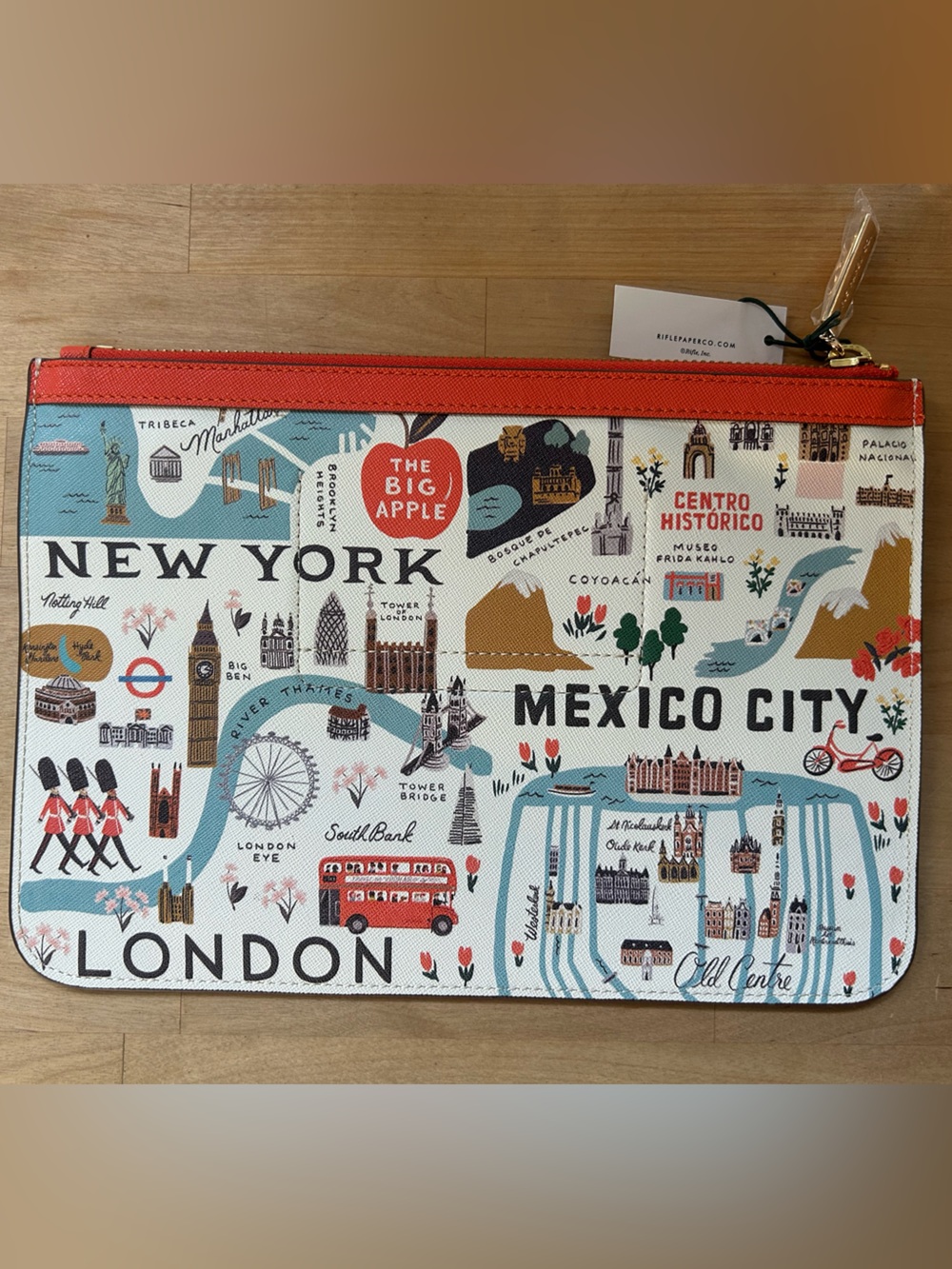 BNWT Rifle Paper Co. Bon Voyage travel pouch